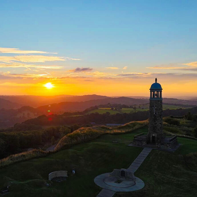 Sunset, Crich stand
